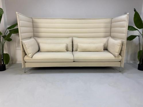 Vitra Alcove Designer merkbank Klassieke bank Kantoor Beige, Huis en Inrichting, Banken | Bankstellen, Gebruikt, Rechte bank, Driepersoons