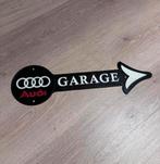AUDI GARAGE GIETIJZEREN BORD 13,5 X 44,5, Ophalen of Verzenden, Auto's