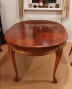 Prachtige Notenhouten eettafel plus stoelen, Ophalen, Gebruikt, 50 tot 100 cm, Vijf personen of meer