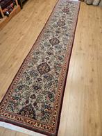 Vintage handgeknoopt perzisch tapijt loper ghom 400x78, 200 cm of meer, 50 tot 100 cm, Gebruikt, Rechthoekig