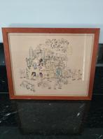 Schilderij tekening  cartoon, Gebruikt, 50 tot 75 cm, Ophalen of Verzenden, Schilderij