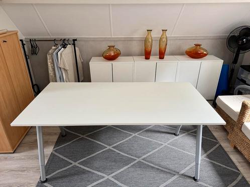 Moderne IKEA tafel 160x80 cm.Verstelbaar. Als nieuw!, Huis en Inrichting, Tafels | Eettafels, Zo goed als nieuw, 50 tot 100 cm