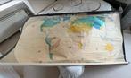 Grote Wereldkaart - 230 cm breed, Antiek en Kunst, Antiek | Schoolplaten, Ophalen, Aardrijkskunde