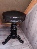 Antieke pianokruk / tabouret, Huis en Inrichting, Gebruikt, Zwart, Hout, Eén