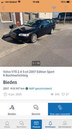 Volvo V70 2.4 5-cil.2007 Edition Sport R Bochtverlichting, Auto's, Volvo, Voorwielaandrijving, Euro 5, 1800 kg, Zwart
