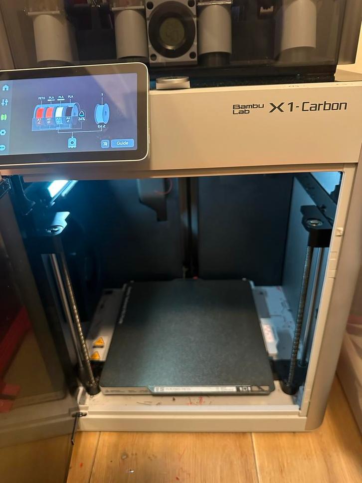 BambuLab X1 Carbon + AMS - Top 3D Printer!, Computers en Software, 3D Printers, Zo goed als nieuw, Ingebouwde Wi-Fi, Ophalen