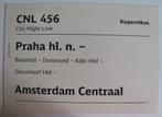 Koersbord CNL 456 Kopernikus Praag - Bielefield - Amsterdam, Ophalen of Verzenden, Zo goed als nieuw, Trein, Overige typen