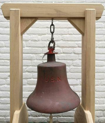 Grote USN Scheepsbel 40cm en 37 kg Amerikaans oorlogschip beschikbaar voor biedingen