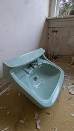Wastafel mintgroen vintage, Huis en Inrichting, Ophalen, Gebruikt, 50 tot 100 cm, Minder dan 100 cm