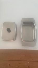 . Te koop: Roestvrijstalen botervloot Blue Band uit jaren 60, Ophalen of Verzenden, Gebruikt