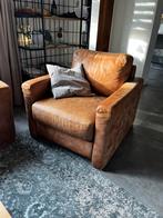 Cognac kleurige ruw lederen fauteuils, Huis en Inrichting, Fauteuils, Ophalen, Zo goed als nieuw, 75 tot 100 cm, Leer