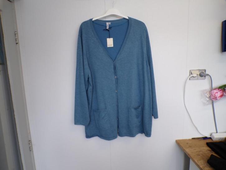 ger. Lichtblauw vest Ciso maat 3XL - 54/56 nieuw!, Kleding | Dames, Grote Maten, Nieuw, Trui of Vest, Blauw, Ophalen of Verzenden