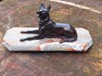 Pracht antieke hond van Zamak op een marmeren plateau😍, Antiek en Kunst, Ophalen of Verzenden
