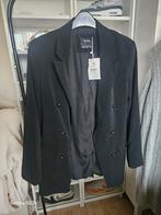 Zwarte Bershka Blazer - Maat M, Kleding | Dames, Maat 38/40 (M), Zwart, Zo goed als nieuw, Jasje
