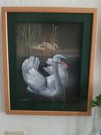 Prachtig Zwanen schilderij Ingelijst, Antiek en Kunst, Ophalen of Verzenden