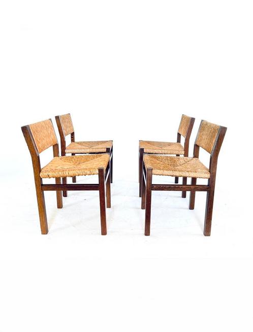 4x SE82 eetkamerstoel, Martin Visser, ‘t Spectrum ‘60, Huis en Inrichting, Stoelen, Zo goed als nieuw, Vier, Bruin, Ophalen of Verzenden