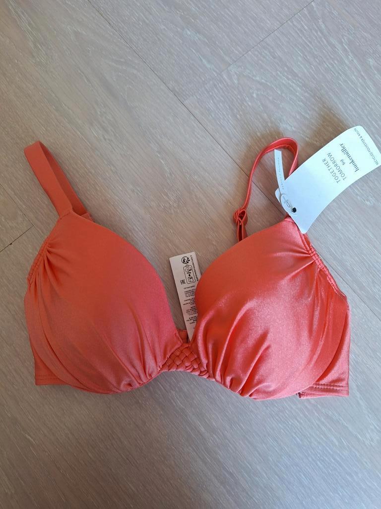 Hunkemoller koraal roze bikini top 70 d Nieuw met label, Verzenden, Nieuw, Roze, Bikini