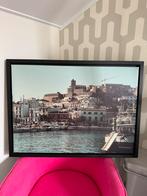 Ibiza stad eivissa old town canvas met baklijst, Ophalen, Gebruikt, 50 tot 75 cm, Print