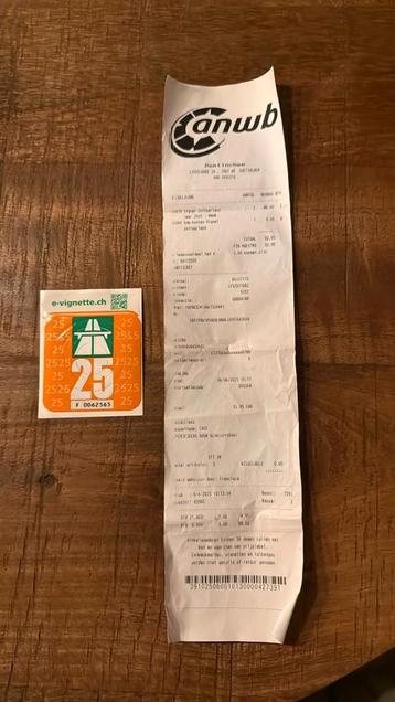 Zwitserland vignet 2x incl bon beschikbaar voor biedingen