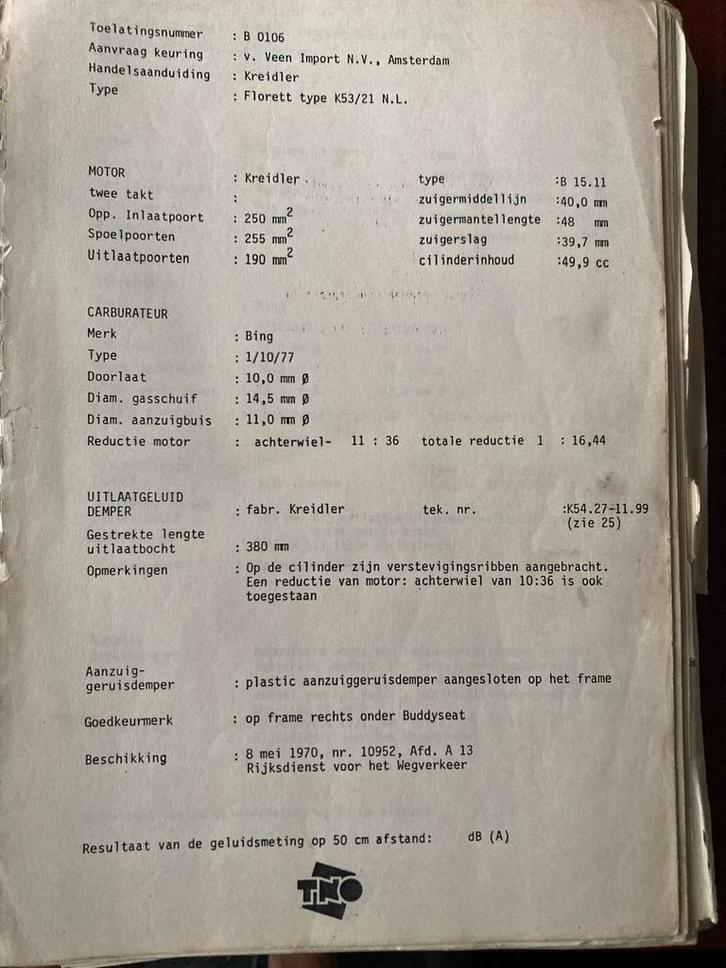 Goedkeuringsnummers Bromfietsen, Fietsen en Brommers, Brommeronderdelen | Algemeen, Gebruikt, Overige typen, Ophalen of Verzenden