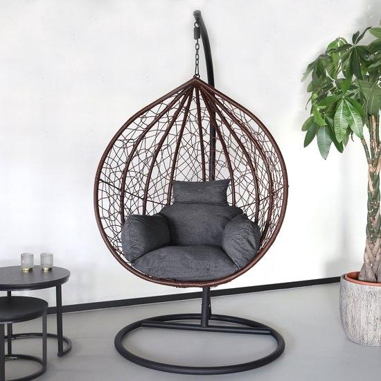 Hangstoel ei, Huis en Inrichting, Stoelen, Ophalen, Bruin, Nieuw, Riet of Rotan