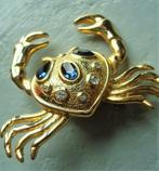 Cabouchon broche krab, 18K goud verguld, NIEUW, Sieraden, Tassen en Uiterlijk, Overige materialen, 4 tot 7 cm, Verzenden, Nieuw