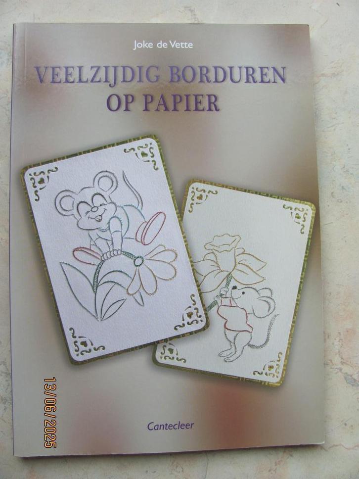 NIEUWSTAAT Veelzijdig BORDUREN op PAPIER De VETTE Cantecleer, Boeken, Hobby en Vrije tijd, Zo goed als nieuw, Scrapbooking en Knutselen