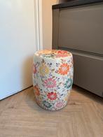 Keramische footstool / kruk / bijzettafel – handbeschilderd, Huis en Inrichting, Banken | Voetenbanken en Poefen, Ophalen, Zo goed als nieuw