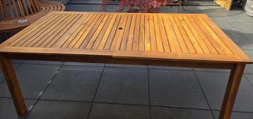 Massief Acacia Houten Tuintafel beschikbaar voor biedingen