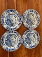 Antiek Early Wedgwood bord Chinoiserie Blue Palisade - 1820, Ophalen of Verzenden