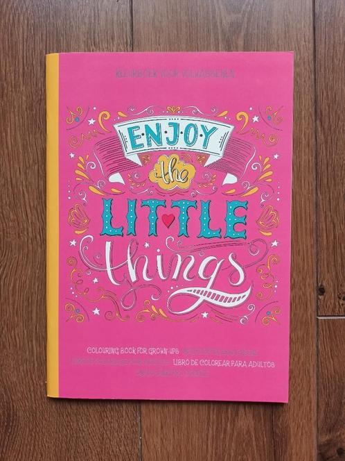 Enjoy the little things kleurboek voor volwassenen kleuren, Hobby en Vrije tijd, Tekenen, Gebruikt, Papier, Schets- of Tekenboek