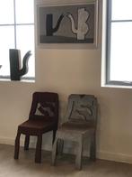 Klaas Gubbels IJzeren, reeds geoxydeerde 3D stoel, Ophalen of Verzenden