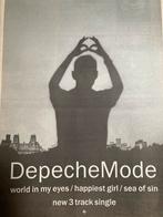 Paginagrote A3 advertentie DEPECHE MODE World In Eyes relea, Ophalen of Verzenden