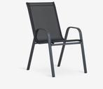 Nooit gebruikt - Leknes tuinstoelen zwart incl kussens- Jysk, Tuin en Terras, Ophalen, Nieuw, Metaal, Stapelbaar