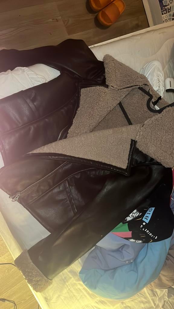 Leren jas, Kleding | Heren, Ophalen, Zo goed als nieuw, Bruin