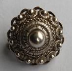 Antieke zilveren zeeuwse knop/knoop broche, Ophalen of Verzenden, Zilver, Broche