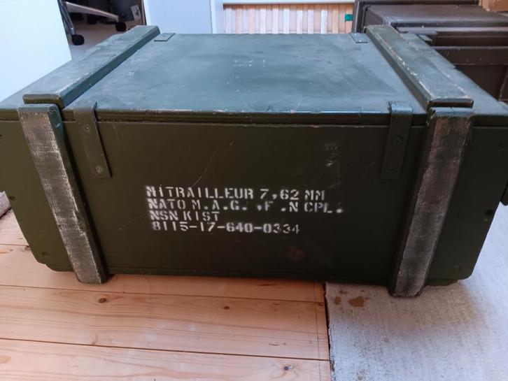 Legerkisten - Groen & Bruin - Decoratie/Opbergen, Huis en Inrichting, Woonaccessoires | Kisten, Minder dan 50 cm, Minder dan 50 cm