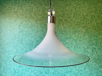 Vintage 70’s Cosack Leuchten Hanglamp. Murano Tulpkap Ø 52CM beschikbaar voor biedingen