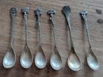 Vintage Theelepels met Bloemmotieven - Set van 6, Ophalen of Verzenden