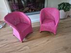 Lloyd Loom / rieten kinderstoelen / 2 stuks / roze, Kinderen en Baby's, Kinderstoelen, Ophalen, Gebruikt, Overige typen