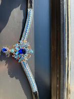 Blauwe fontriem maat Full, Dieren en Toebehoren, Paarden en Pony's | Hoofdstellen en Tuigage, Ophalen of Verzenden, Dressuur