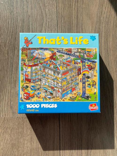Legpuzzel Goliath/That’s life De Bouwplaats 1000 - als nieuw, Hobby en Vrije tijd, Denksport en Puzzels, Zo goed als nieuw, Legpuzzel
