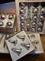 Vintage geblazen glas kerstballen zilver en lila, Diversen, Kerst, Ophalen of Verzenden, Zo goed als nieuw