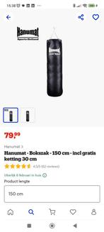 Hanumat Bokszak 150cm + Gratis Ketting - zgan, Ophalen, Zo goed als nieuw, Bokszak