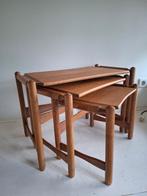 vintage miniset  deens design, Huis en Inrichting, Tafels | Bijzettafels, Minder dan 55 cm, Gebruikt, Rechthoekig, Ophalen