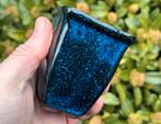 Bonsai Cascade pot blauw geglazuurd aardewerk 6,9x6,8x8,6, Tuin en Terras, Bloempotten, Vierkant, Ophalen of Verzenden, Zo goed als nieuw