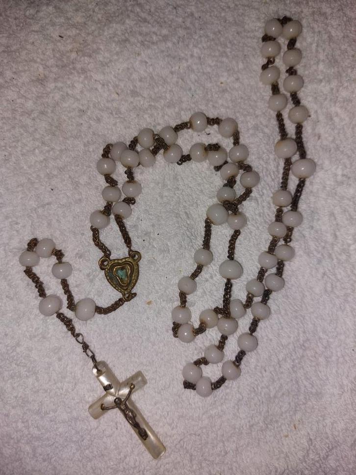 oude stenen paternoster, begin 1900, Antiek en Kunst, Curiosa en Brocante, Ophalen of Verzenden