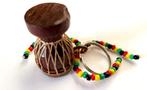 Prachtige houten Djembe Drum trommel ketting sleutelhanger, Verzenden, Zo goed als nieuw