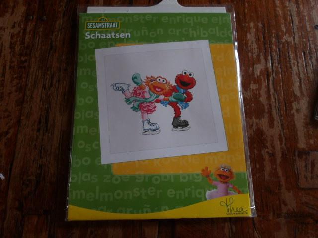 Nieuw borduurpakket Thea Gouverneur Sesamstraat. Schaatsen, Hobby en Vrije tijd, Borduren en Borduurmachines, Nieuw, Borduurpakket