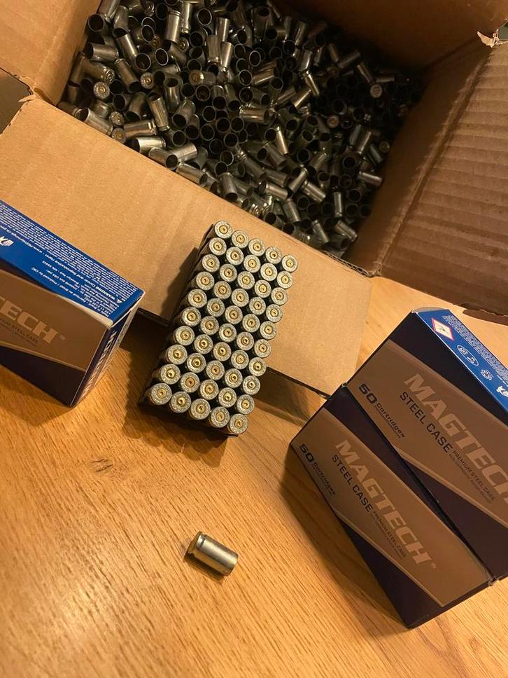 9 mm magtech lege hulzen, Verzamelen, Militaria | Algemeen, Overige soorten, Hulzen of Bodemvondsten, Ophalen of Verzenden